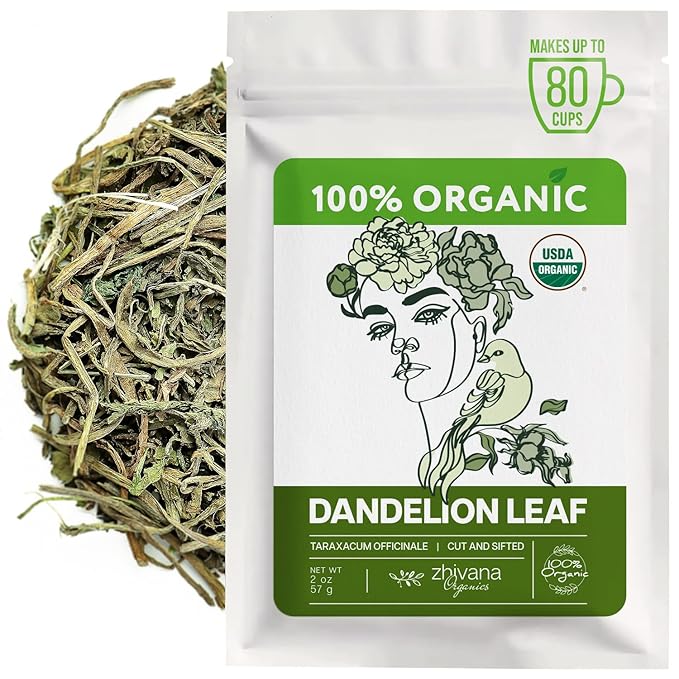 Organic Dandelion Leaf Tea (2 oz.) – Dandelion Leaves – Diente de Leon Organico Hierba - Traditionally Used to Supports Water Balance & Everyday Comfort
