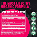 Natures Aid NSF Certified Creatine Gummy 5g - Creatine Monohydrate Gummies – Pre-Workout Energy & Muscle Growth Support for Men & Women | Raspberry Electrolyte Gummies (135 Count)