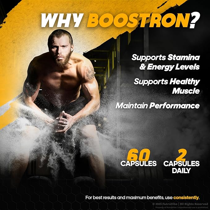 (2 Pack) Boostron – Official Daily Energy Support Formula with a Clean, Premium Blend for Performance and Drive | Just 2 Easy-to-Swallow Pills to Help You Feel Your Best (120 Capsules)