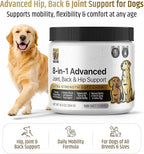 PetriGuard | Advanced Hip, Back & Joint Supplement for Dogs | Ultra Strength Formula w/ 8 Active Ingredients | USA Made & Veterinarian Approved | Glucosamine, Turmeric, MSM + 5 More - 120 Chews