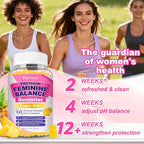 2 Packs Feminine Balance Gummies for Women - PH Balance Gummies Support Vaginal Flora, Gut Health & Immune System, Vegan, Gluten-Free, Tropical Pineapple Flavor (120 Count)