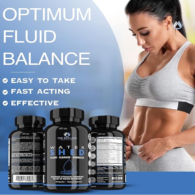 THE ENCLARE NUTRITION Water Pills - Diuretic Water Pills for Swollen Feet and Ankles Relief - for Women or Men - Edema Relief - for Weight, Liquid Retention, Swelling, Bloating & Fluid Balance (3)