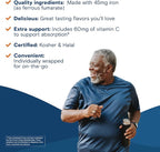 Bariatric Fusion Iron Supplement for Women Anemia | Chewable Iron with Vitamin C | Cherry Flavored Soft Chew | Gentle on Stomach Ferrous Fumarate for Women and Men | Gluten Free | 60 Count