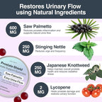 Prostate Health Gummies for Men & Women with Saw Palmetto & Lycopene - Prostate Supplements, Urinary Support, 9-in-1 Formula, Vegan, Gluten-Free, Non-GMO - 60 Gummies, 30 Day Supply