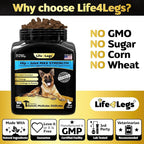 Soft Chews Hip and Joint Supplement for Dogs - Dog Joint Pain Relief Treats - Glucosamine, Chondroitin, Turmeric- Mobility Supplement
