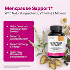Complete Menopause Support Supplement For Women | With Ashwagandha, Black Cohosh, Dong Quai & Muira Puama | Helps Easing Hot Flashes Night Sweats Mood Swings Hormone Balance & Harmony | 120 Capsules
