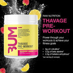 RAW Pre Workout Powder, Thavage (Raspberry Lemonade) - Chris Bumstead Sports Nutrition Supplement for Men & Women - Cbum Pre Workout for Working Out, Hydration, Mental Focus & Energy - 40 Servings