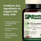 Standard Process SP Cleanse - Healthy Kidney & Liver Support Supplement - Formula Aids Gallbladder Function - Digestive Support Supplement with Apple Pectin, Barley, Beetroot & More - 150 Capsules