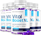 (5 Pack) Vital Boost XL Gummies - Official VitalBoost XL Gummys For Men Premium Natural Ingredients - Maximum Strength, Advanced Formula Support For Overall Health & Wellness, 300 Gummies For 5 Months