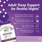 21st Century Melatonin 12 mg Quick Dissolve Max Strength Tablets, (120 Count) Sleep Aid for Adults, Cherry Flavored Sleep Supplement, Gluten-Free, No Artificial Colors or Preservatives