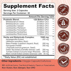 Menopause supplements for women, 120 Billion CFU Probiotic, 13-in-1 Herbs & Botanicals Complex, for Hormone Menopause, Hot Flashes, Night Sweats, Mood Swings, Sleep Disturbances, Vegan, 240 Capsules