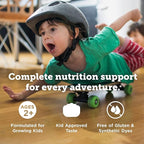 Hyland's Kids Multivitamin + Brain & Eye Health, Sugar Free Natural Mixed Berry Flavored Gummies with Choline, Lutein & Omegas, 60ct Bottle