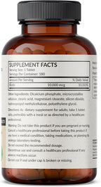 Futurebiotics Biotin 10,000 MCG High Potency Tablets Supports Healthy Hair, Skin & Nails & Energy Production, Non-GMO, 180 Vegetarian Tablets