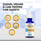 Vitamin D3 K2 Liquid Drops - Liquid Vitamin-D3 2000 IU Per Drop with K2 Supplements for Adults & Kids - Vitamin D K2 MK7 for Healthy Bones, Heart & Immune - 1 Oz Dropper + 900 Days Supply