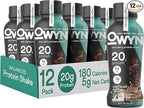 OWYN 100% Vegan Plant-Based Protein Shake, Cold Brew Coffee, 12 Pack, with 20g Plant Protein, Omega-3, Prebiotic supplements, Superfoods Greens Blend, Gluten-Free, Soy-Free, Non-GMO