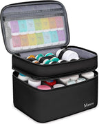 Mancro Dual Layers Medicine Organizer Bag, Pill Bottle Organizer Storage with Lockable Zipper, Medication Travel Bag for Pills, Vitamins, Medical Supplies for Home Storage, XL