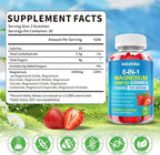 Magnesium Complex Gummies for Women Men 8 in 1, Magnesium Glycinate, Citrate, Malate, Taurate, Supports Bones, Muscle, Nerve Health, Sugar-Free, Vegan Non-GMO, Strawberry Flavor, 60 Count