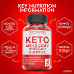 Atlantis Nutrition Keto ACV Gummies for Weight Loss - Apple Cider Vinegar Gummies Formulated to Support Advanced Weight Loss, Digestion, Detox & Cleansing, Made with 1000MG ACV Per Serving - 60 Count