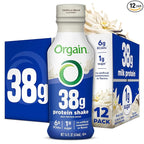 Orgain 38g High Protein Shake, Dairy Isolate Protein Milk, Vanilla, 6g BCAAs, 1g Sugar Per Serving, Meal Replacement, Ready to Drink, Keto Friendly, Gluten-Free 14 Fl Oz (Pack of 12)