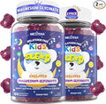 Kids Sleep Gummies NO Melatonin - Triple Magnesium Glycinate + Saffron, GABA, Berry & Nut Superfood Gummies, Sugar Free Nighttime Sleep Aid & Calm for Kids 4+ Teens, Relaxation, Brain & Muscle, 2Pack