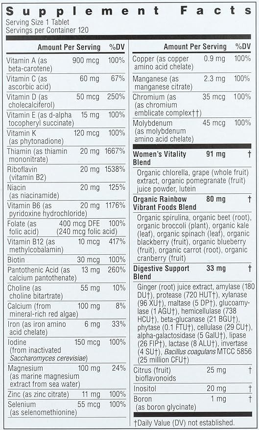 Rainbow Light Multivitamin Womens One, Powder, 120 Count