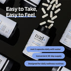 MINDHONEY | NAD+ Brain Supplement | 500mg NAD+ Premium Formula | Healthy Anti-Aging, Cellular Energy, Cognition, Metabolic Health, Heart + Muscle Support | Vegan, Non-GMO, Gluten-Free | 30 Servings