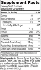 OLLY Sleep Gummy, 3 mg Melatonin, L-Theanine, Chamomile, and Lemon Balm Extracts, BlackBerry Flavor, 60 Day Supply - 120 Count