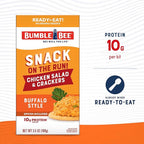 Bumble Bee Snack On The Run Buffalo Chicken Salad with Crackers Kit, 3.5 oz - Ready to Eat, Spoon Included - Shelf Stable & Convenient Protein Snack (Pack of 4)