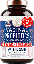 Vaginal Probiotics for Women - 19Bil CFU,15-Strain Lactobacillus Probiotic for PH Balance, Urinary Tract Support, Odor & Yeast Health - Balance Complex for Women BV Support Supplements - 30 Vegan Caps