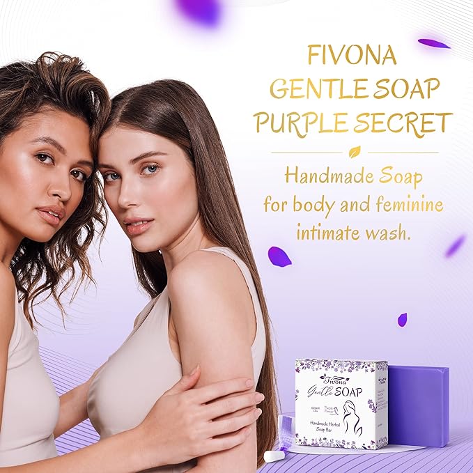 FIVONA Feminine Yoni Soap Natural Herbal Bar with Foaming Bag Perfect for Intimate V Care and Body Wash 5.3 oz