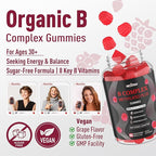 Super Methylated B Complex Vitamin Gummies – All B Vitamins + Inositol, Biotin, PABA, Iron, Choline for Women & Men, Methyl B12 2000 mcg, Folate, B1,B2,B3,B5,B6,B7, Supports MTHFR Gene & Energy, 60 Ct