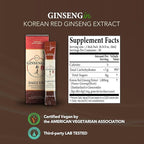 DailyUp Korean Red Ginseng Extract Stick 1000mg - Boost Energy | Enhance Memory | Support Immune System | Vegan | Liquid Supplements (10 Sticks)