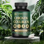 Chicken Collagen Type ii Capsules -Nutritional Supplement for Joint, Skin & Bone Support-Non-GMO, Anti-Aging Supplements with Hydrolyzed Collagen Peptides - 100 Capsules