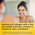 Nature Made Collagen Gummies with Vitamin C, Zinc, Biotin, Hydrolyzed Collagen Peptides for Women and Men, Healthy Skin Support Supplement, 60 Gummies, 60 Day Supply