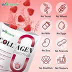 inGreens Collagen Peptides Gummies for Women - 5000mg Hydrolyzed Marine Collagen, Sugar Free with Type I,II,III & Biotin, 90 Count