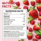 Protein Gummies, 144g Protein Per Bottle, Zero Sugar, Supports Daily Vitality, Low-Calorie, Guilt-Free, Strawberry Flavor, 60 Gummies