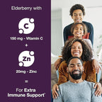 Elderberry Vitamin C and Zinc Capsules for Adults | 360 Count with Quercetin & Vitamin D3 | 6-in-1 Immune Support Supplement Pills | Sambucus Black Elderberry Natural Immunity Vitamins | Made in USA