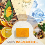 Inlifay Turmeric Kojic Acid Soap: Dark Spot Soap for Face Body - Home Travel Use Skin Cleansing for Women (80g)
