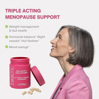 Complete Menopause Vitamins - Ashwaghanda, Probiotics, ACV for Weight Management, Hot Flashes, Night Sweats, Bloat, Hormone Balance - Vegan 60 Caps Menopause Supplements for Women Non-GMO