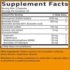 Bronson Glucosamine Chondroitin Turmeric & MSM Advanced Joint & Cartilage Formula, Supports Healthy Joints, Mobility & Cartilage - Non-GMO, 60 Capsules
