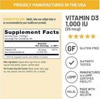 NatureWise Vitamin D3 1000iu (25 mcg) 90-Day Supply for Immune Support, Healthy Muscle Function, and Bone Health - Non-GMO, Gluten Free in Organic Extra Virgin Olive Oil, (Mini Softgel), 90 Count