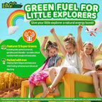Kids Super Greens Gummies, w/Multivitamins, 20+ Veggie Fruit, Prebiotics, Calcium, Omega-3 (DHA/EPA), Kids Vitamins Greens Superfood Gummies for Picky Eaters Growth, Energy, Immune, Digestion, 2 Pack