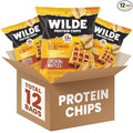WILDE Protein Chips Chicken & Waffles, High Protein Snacks for Adults, Keto Chips, Gluten Free, Low Carb Snack Box Made with Real Ingredients 1.34oz Bags, Pack of 12