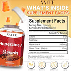 Huperzine A Supplement 200 mcg Gummies - Brain Supplements for Memory and Focus, Supports Cognitive Function & Mental Clarity - for Men, Women & Seniors - Non-GMO, Gluten-Free, 60 Vegan Chewables