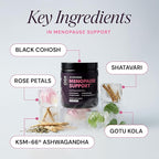 Menopause Supplements for 45+ Women | Hot Flash, Night Sweat & Mood Swing Relief | Ayurvedic Herbal Blend with Shatavari, Ashwagandha, Black Cohosh | Eases Dryness & Boosts Libido | 60 Capsules