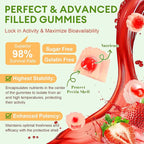 (2 Packs) Totaria Sugar Free 5-in-1 Probiotic Prebiotic Postbiotic Gummy, Probiotics for Women Men with Digestive Enzymes, Peppermint, Complete Immune, Gut & Digestive Support, Vegan Strawberry Flavor