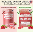 Magnesium Glycinate Gummies 400mg High Absorption Calm Magnesium Complex Gummies with Citrate L-Threonate 600mg Coq10, Vitamin D3 & B6-Sugar Free,Focus, Energy Balance,and Muscle Function 90