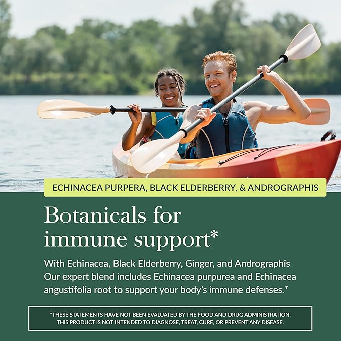 Gaia Herbs Quick Defense - Fast-Acting Immune Support Supplement* - Echinacea, Black Elderberry, Ginger & Andrographis - 20 Vegan Liquid Phyto-Caps (10 Servings)