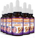 Pup Labs Freedom Joint Drops - Dog Joint Support Supplement with Human-Grade Ingredients - No Fillers, Preservatives, Additives, or Artificial Ingredients, 6 30 ml Droppers