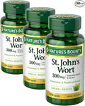 Nature's Bounty St. John’s Wort 300mg Capsules, Herbal Health Supplement, Promotes a Positive Mood, 100 Capsules (Pack of 3)
